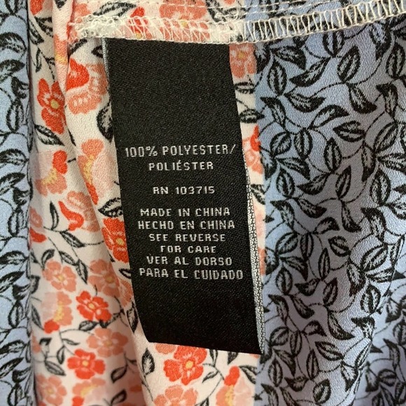 ZAC & RACHEL WOMEN’S FLORAL MULTICOLORS SLEEVES TOP SIZE S ROUND NECK BLOUSE - Picture 8 of 8